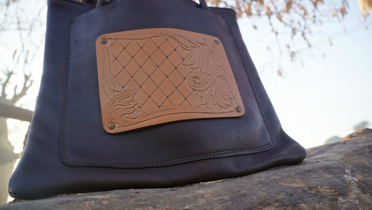 Handmade Genuine Leather designed Tote bag for college and office, Pure Leather and handcrafted tote bag for Gift, Best gift idea