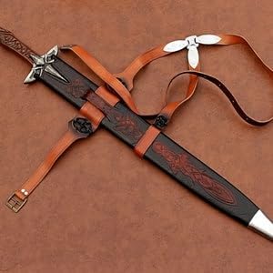 Medieval Sword – Decorative Knight Sword with Scabbard & Leather Strap