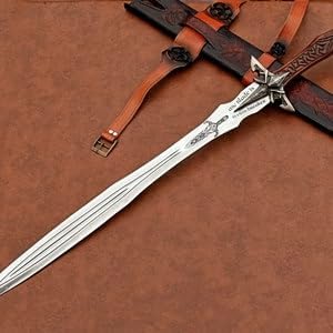 Medieval Sword – Decorative Knight Sword with Scabbard & Leather Strap