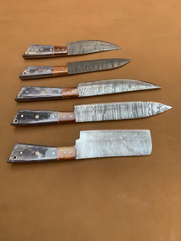 Ripple Series Razor Sharp Damascus Steel Professional chef set