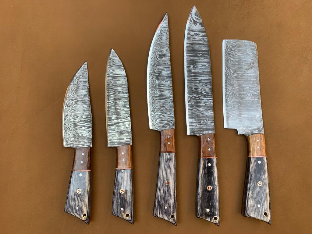 Ripple Series Razor Sharp Damascus Steel Professional chef set