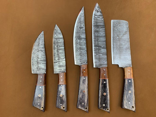 Ripple Series Razor Sharp Damascus Steel Professional chef set