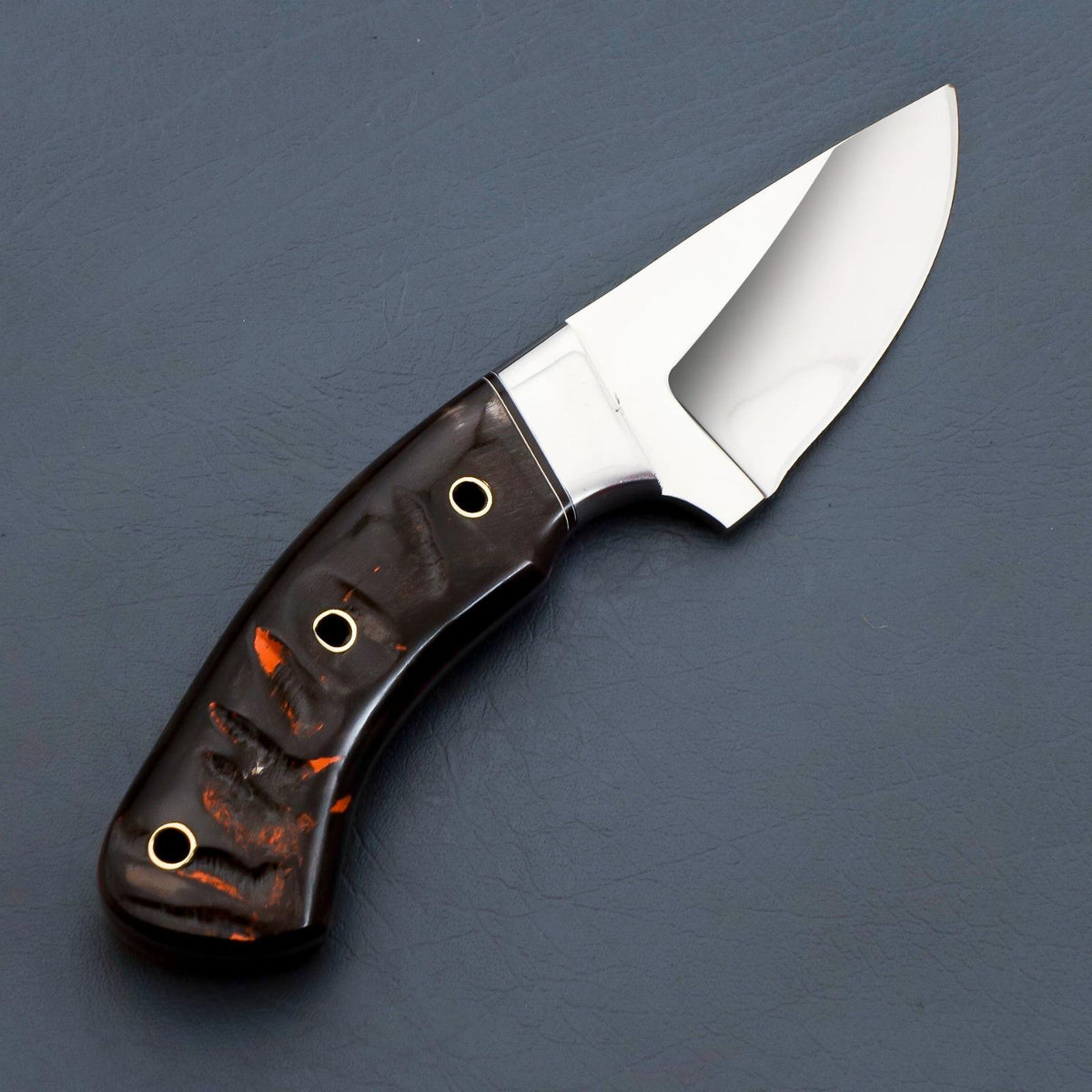 8" High Carbon steel skinner knife with Horn Handle, Best gift for hunters