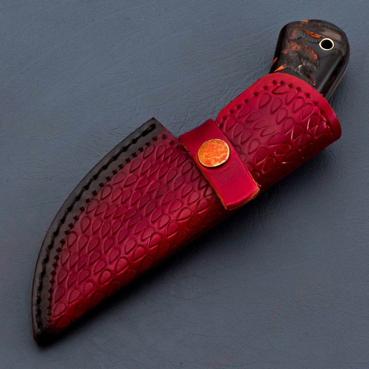 8" High Carbon steel skinner knife with Horn Handle, Best gift for hunters