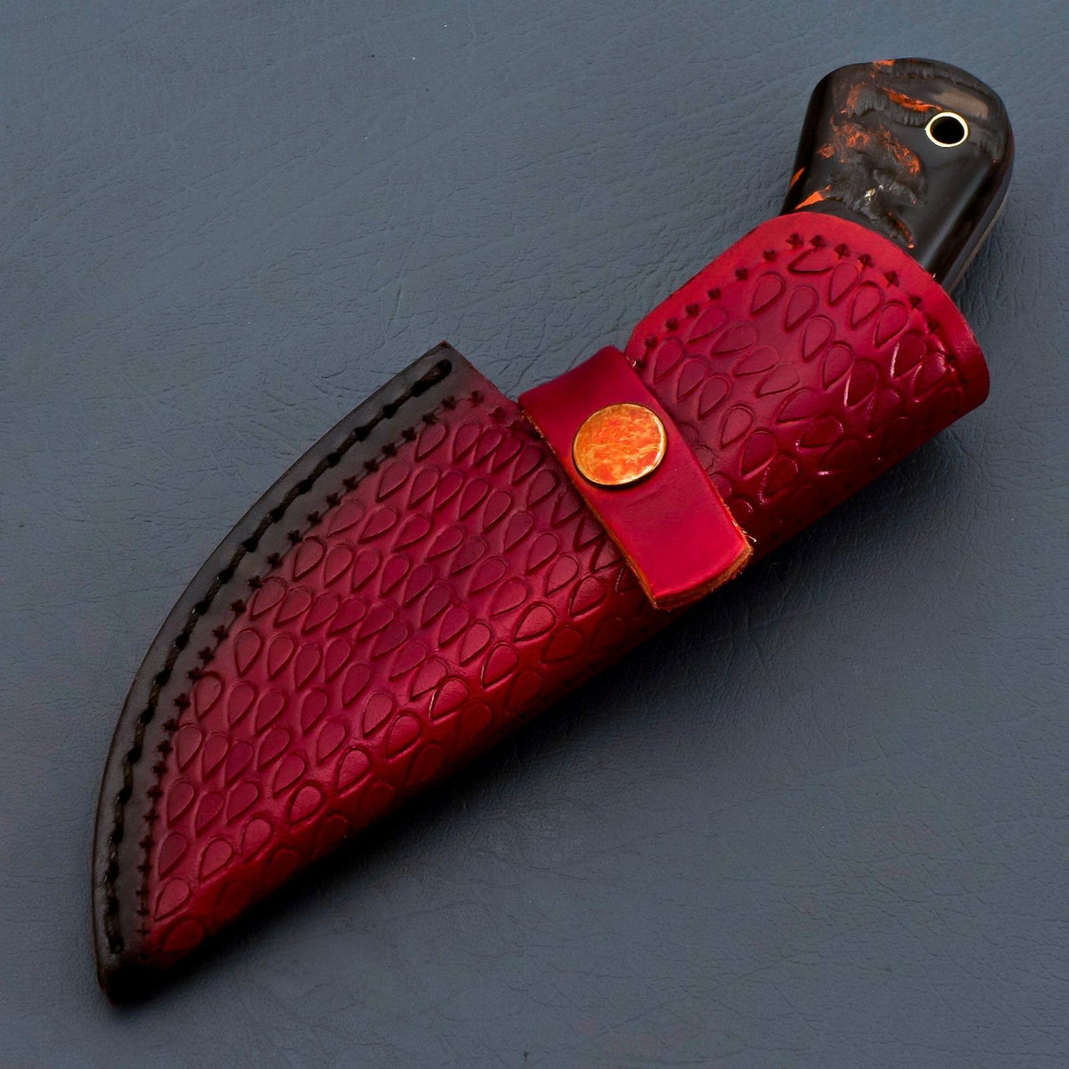 8" High Carbon steel skinner knife with Horn Handle, Best gift for hunters