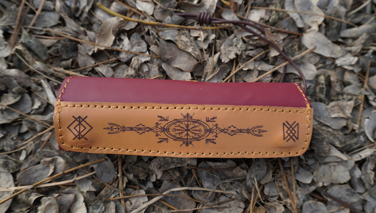 Hand-Forged Viking Cutlery Set with Leather Pouch – Spoon, Fork & Knife