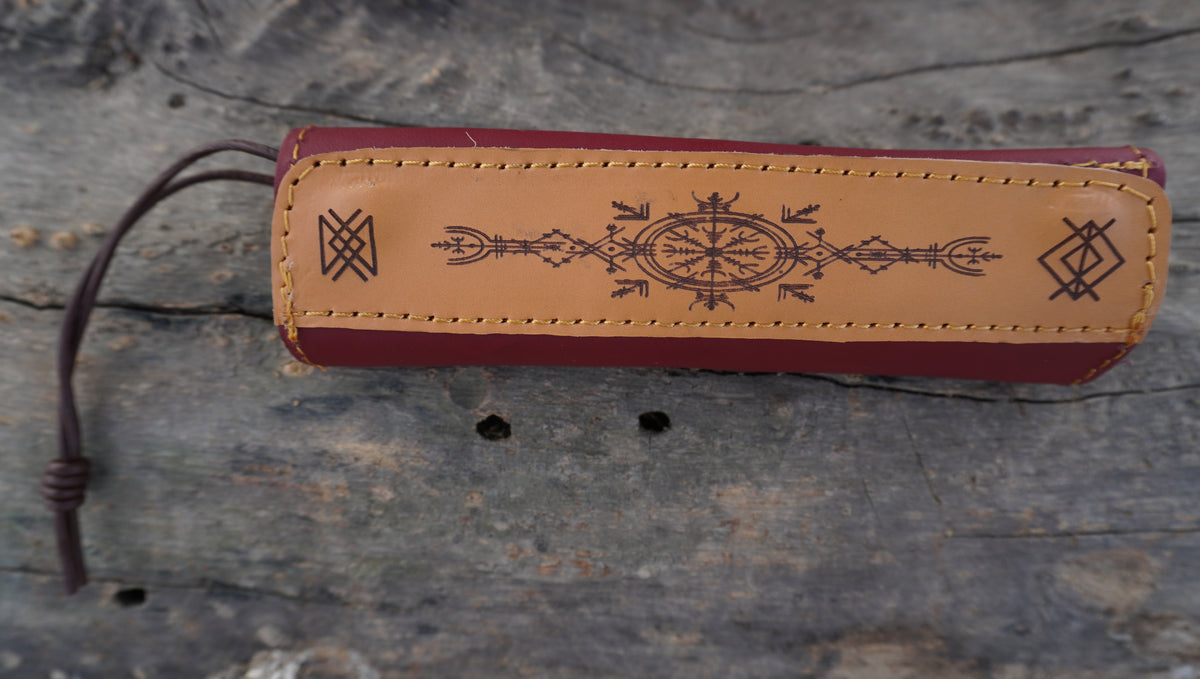 Hand-Forged Viking Cutlery Set with Leather Pouch – Spoon, Fork & Knife