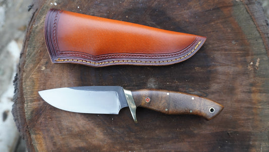8" High Carbon Steel Skinner knife with wood Handle, Best gift for hunters