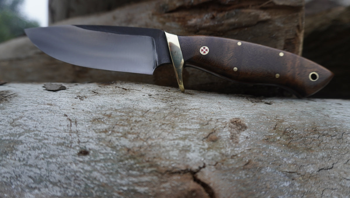 8" High Carbon Steel Skinner knife with wood Handle, Best gift for hunters