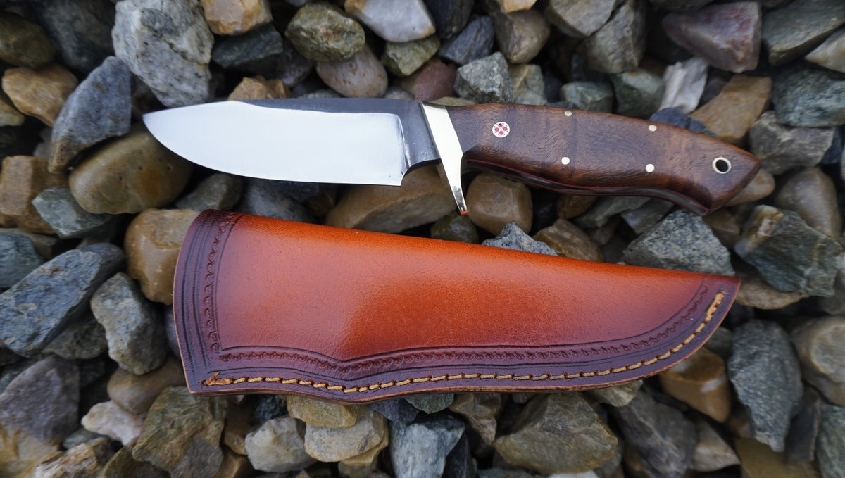 8" High Carbon Steel Skinner knife with wood Handle, Best gift for hunters