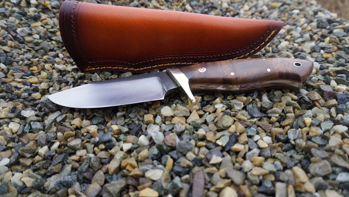 8" High Carbon Steel Skinner knife with wood Handle, Best gift for hunters