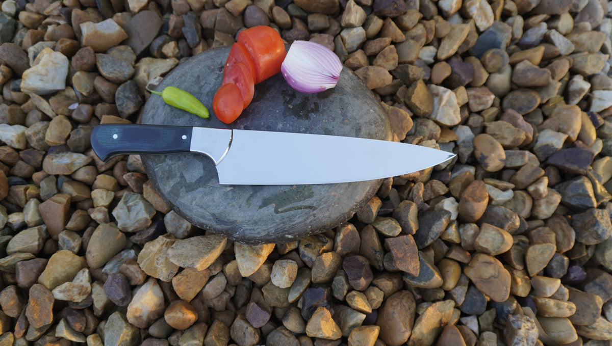 Edge Master 8" Super Sharp Professional Chef's Knife with Leather sheath
