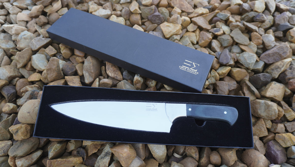 Edge Master Japanese Chef Knife 8 Inch with Paring Knife – Professional Sharp HC Steel Kitchen Knife Gift Set
