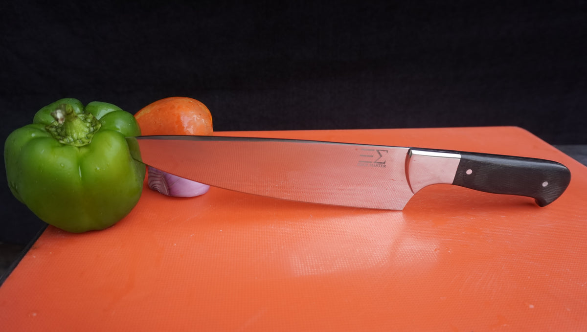 Edge Master 8" Super Sharp Professional Chef's Knife with Leather sheath