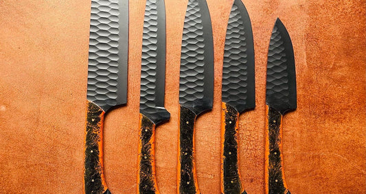 Niyo Series Black powder coated Professional kitchen knife set