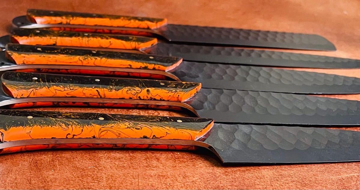 Niyo Series Black powder coated Professional kitchen knife set